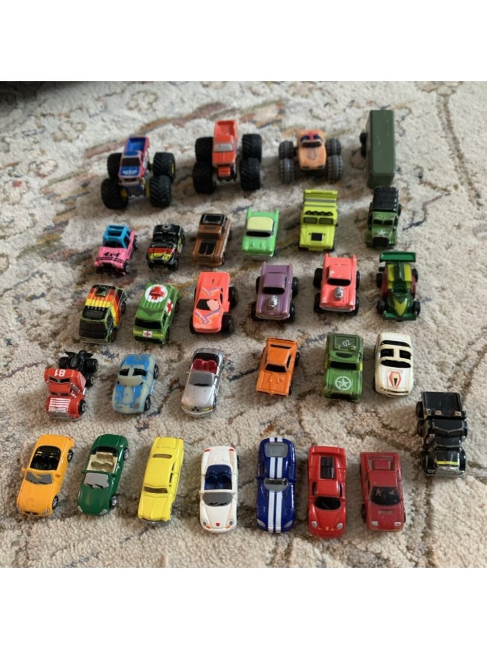 Vintage 80’s 90’s Lot Micro Machines Mini Cars Trucks Galoob Mixed 30 AS-IS